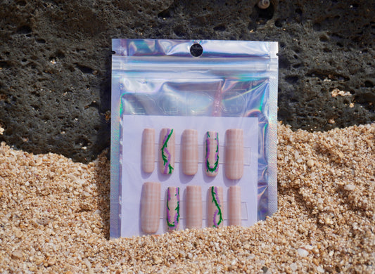 Light Pink Palaka with Ti Leaf and Crown flower Lei