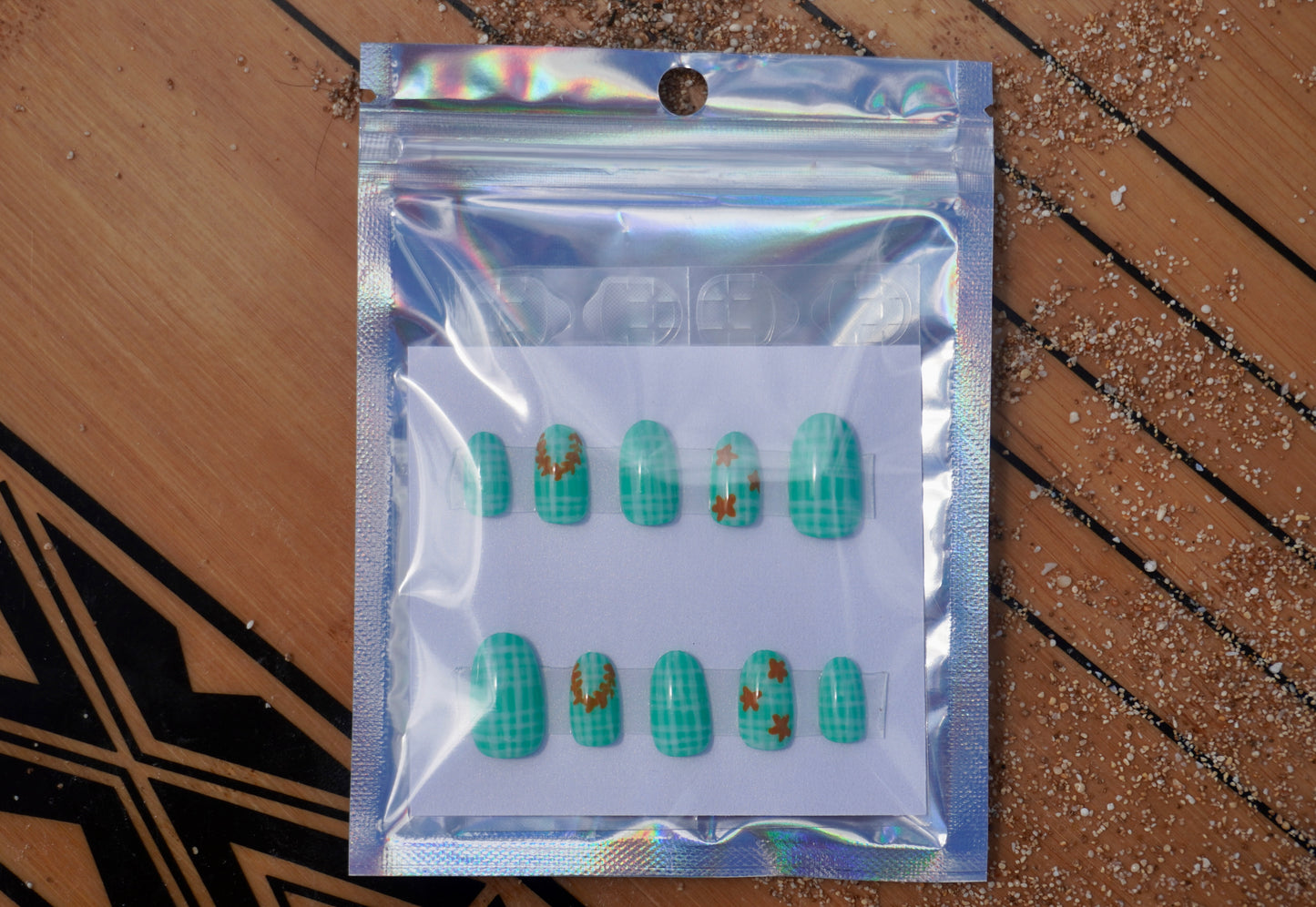 Bright Mint Green Palaka with Puakenikeni Lei