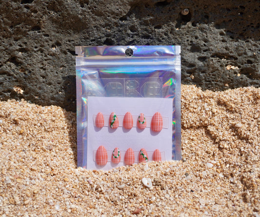 Orange Peach Palaka with Lei