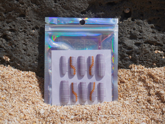 Purple Palaka with Puakenikeni