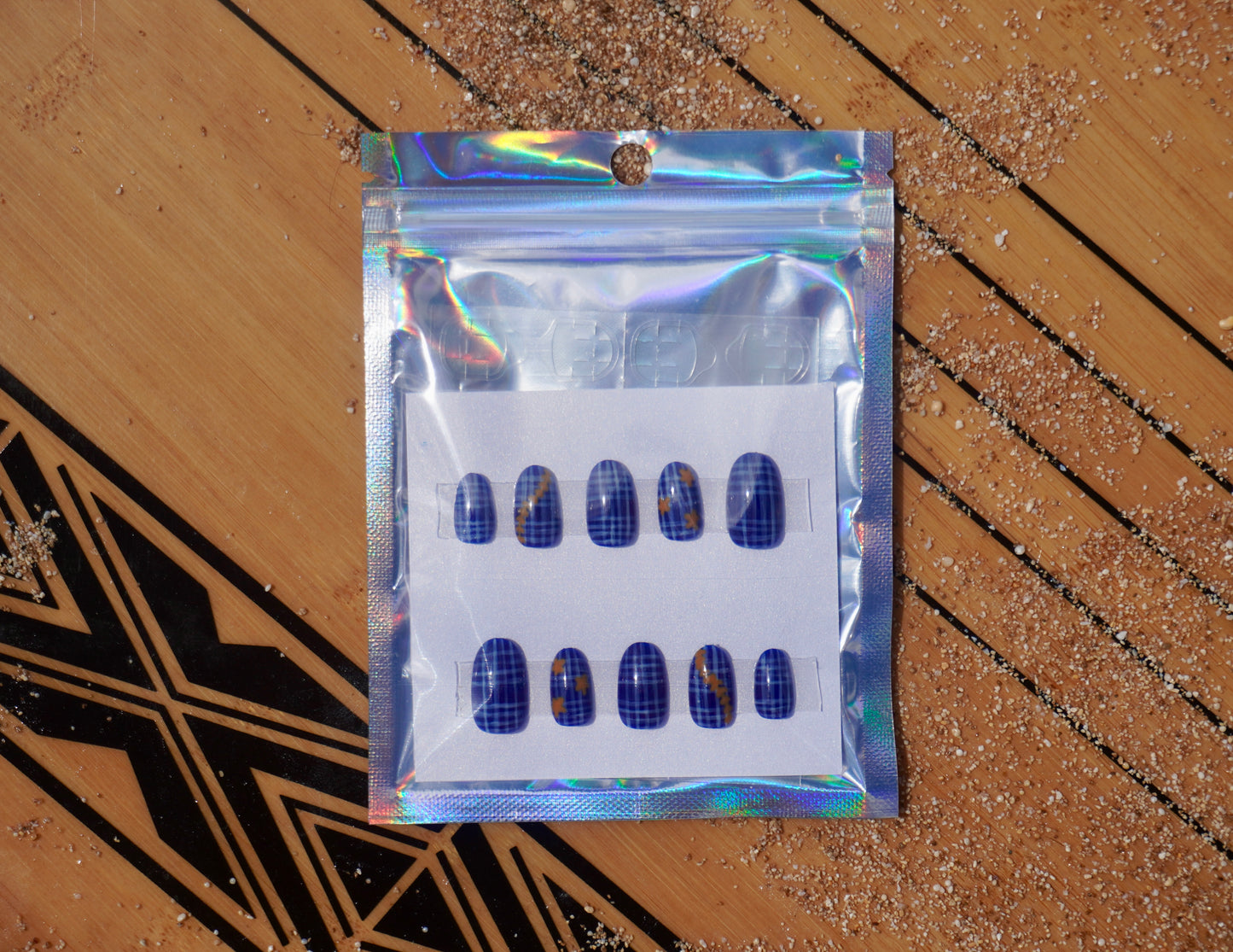 Dark Blue Palaka with Puakenikeni Lei